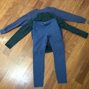 BUNDLE OF 3 ATHLETA GIRL (2 Sweatshirts, 1 Pair of Leggings)
